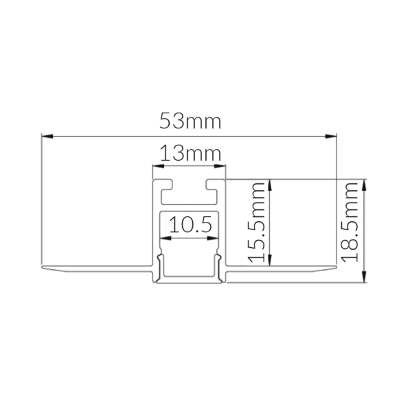 2M PLASTER RECESSED EXTRUSION WITH PC DIFFUSER - Ozlite