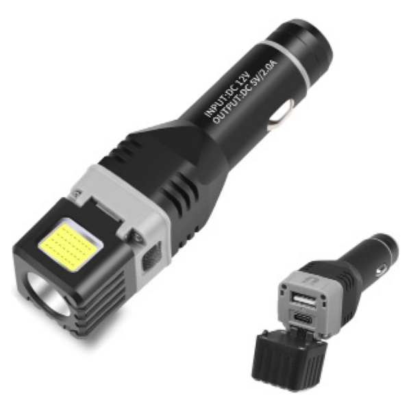 Led Car Flashlight SINGLE HEAD CAR CHARGING LED FLASH LIGHT - Ozlite