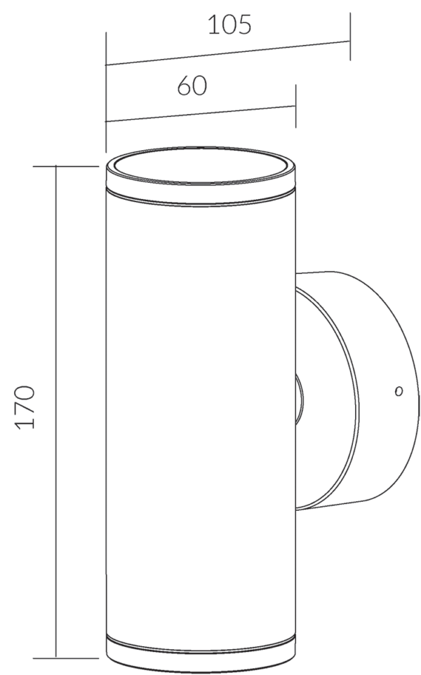 10W LED UP & DOWN LIGHT BLACK 3000K NON DIMMABLE - Ozlite