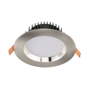 15W LED DOWNLIGHT SATIN CHROME 3CCT TRI COLOUR IP54 1200LM 90MM CUTOUT
